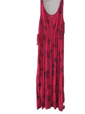 Rachel Zoe LA NY floral print Sleeveless Maxi Dress Size L